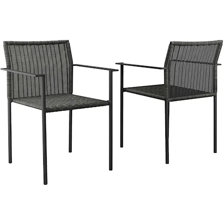 Outdoor Patio Dining Armchairs Set of 2