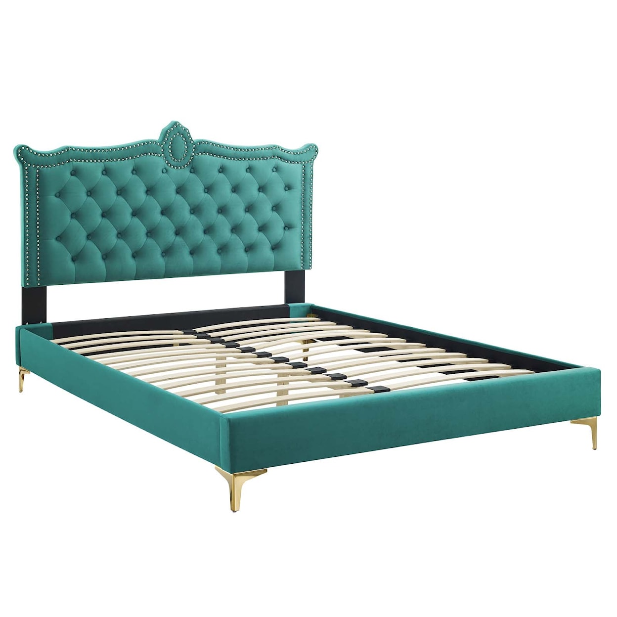 Modway Clara Clara Velvet Queen Platform Bed