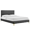 Modway Yasmine Yasmine Channel Velvet Queen Platform Bed