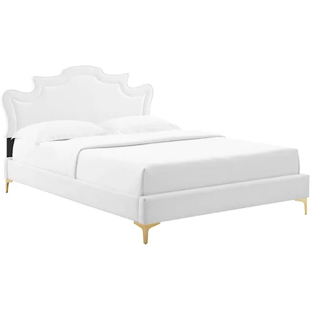 Neena Velvet Queen Bed