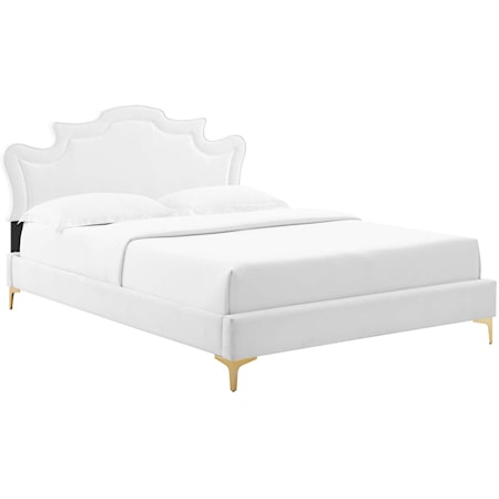 Neena Velvet King Bed