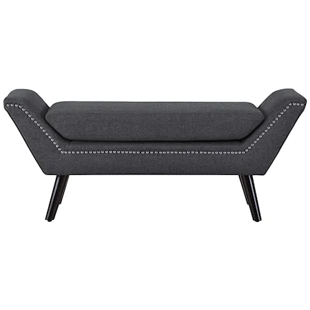 Transitional Gambol Upholstered Fabric Bench