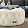 Modway Amour Amour Button Large Round Velvet Ottoman