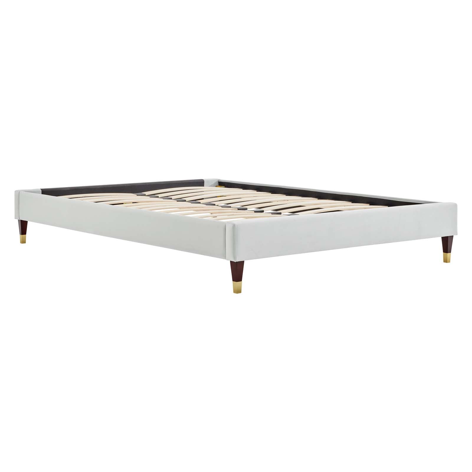 Modway Reagan MOD6587LGR Reagan Queen Performance Velvet Platform Bed Value City Furniture