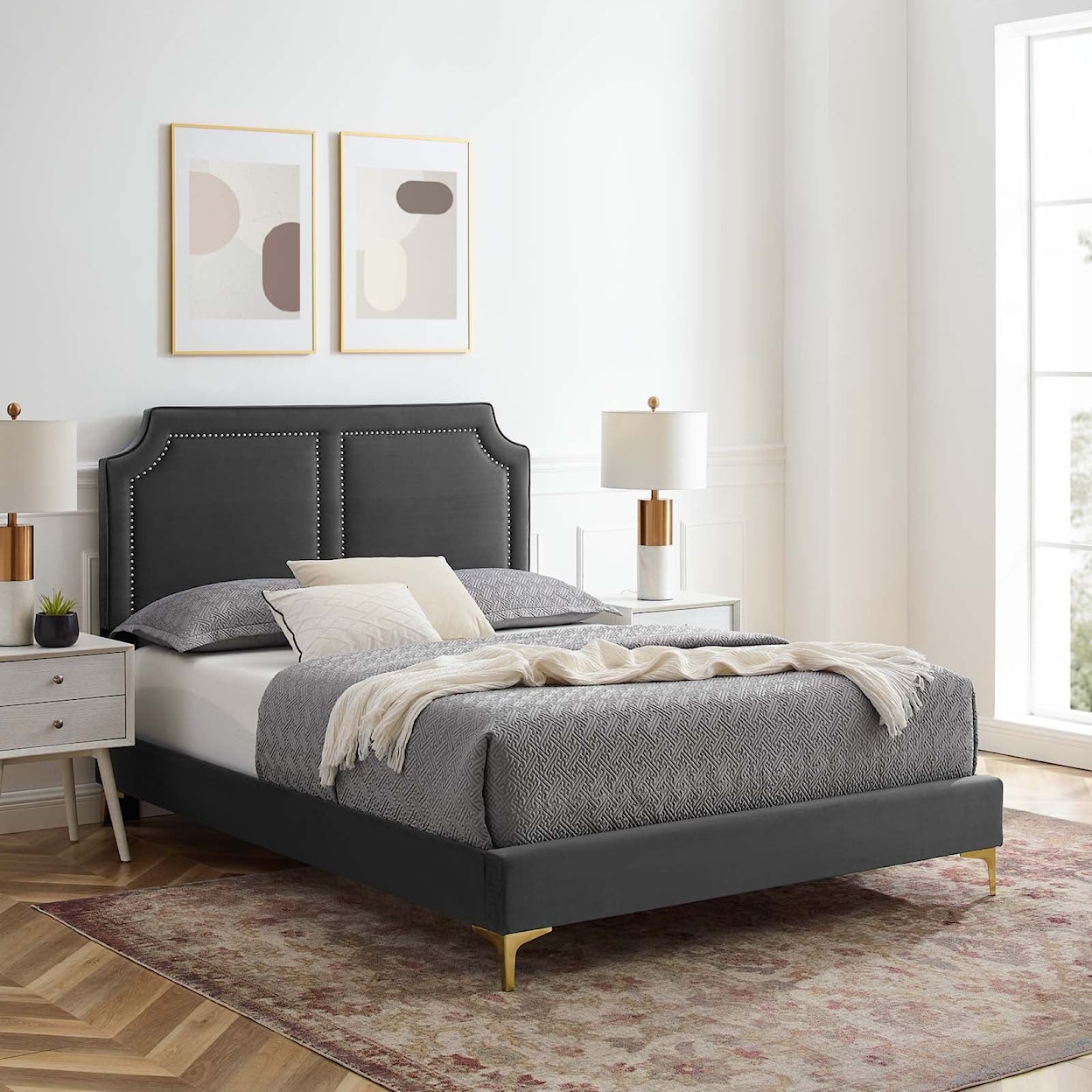 Modway Novi Novi Velvet Twin Bed