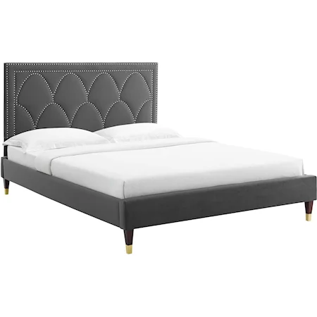 Kendall Velvet Queen Bed