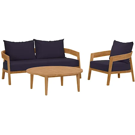 3-Piece Patio Outdoor Patio Set