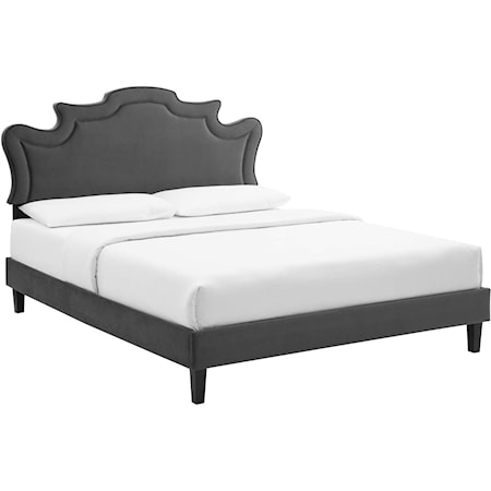 Neena Velvet Twin Bed