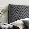 Modway Mercy Mercy Chevron Velvet Full/Queen HB