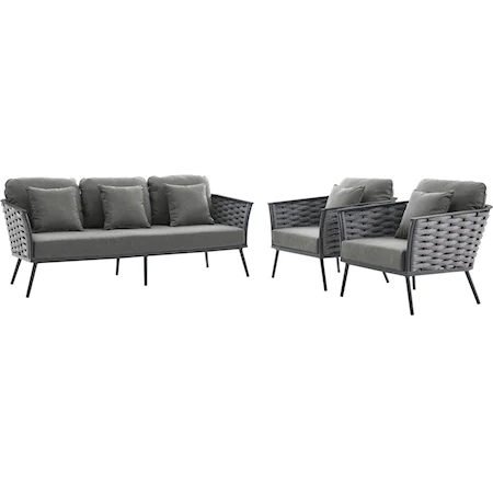 Stance 3 Piece Outdoor Sofa Set