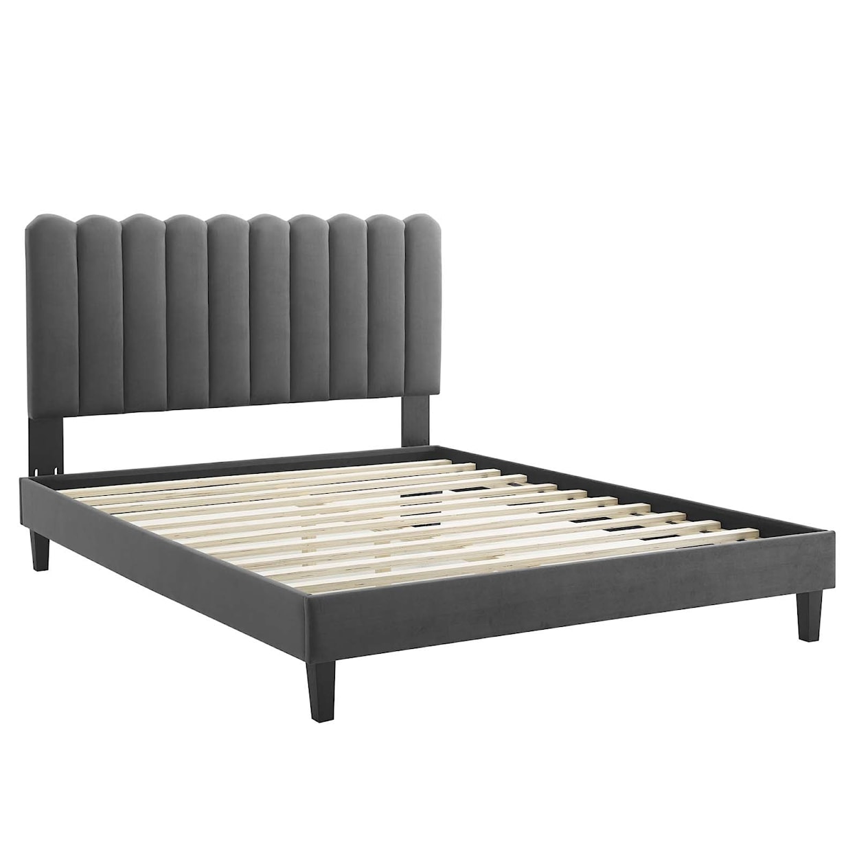 Modway Reagan Reagan King Velvet Platform Bed