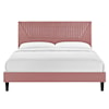 Modway Yasmine Yasmine Channel Velvet Full Platform Bed