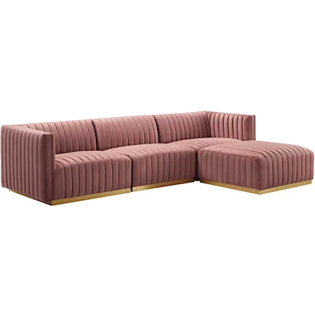 Velvet 4-Piece Sectional