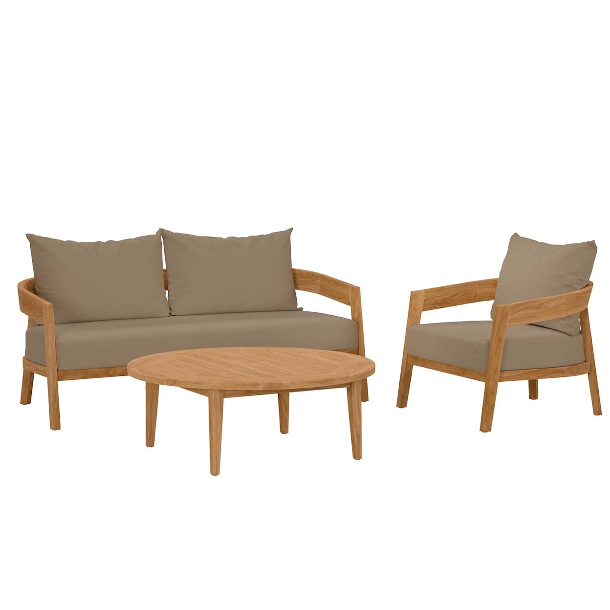 Modway Brisbane 3-Piece Patio Outdoor Patio Set