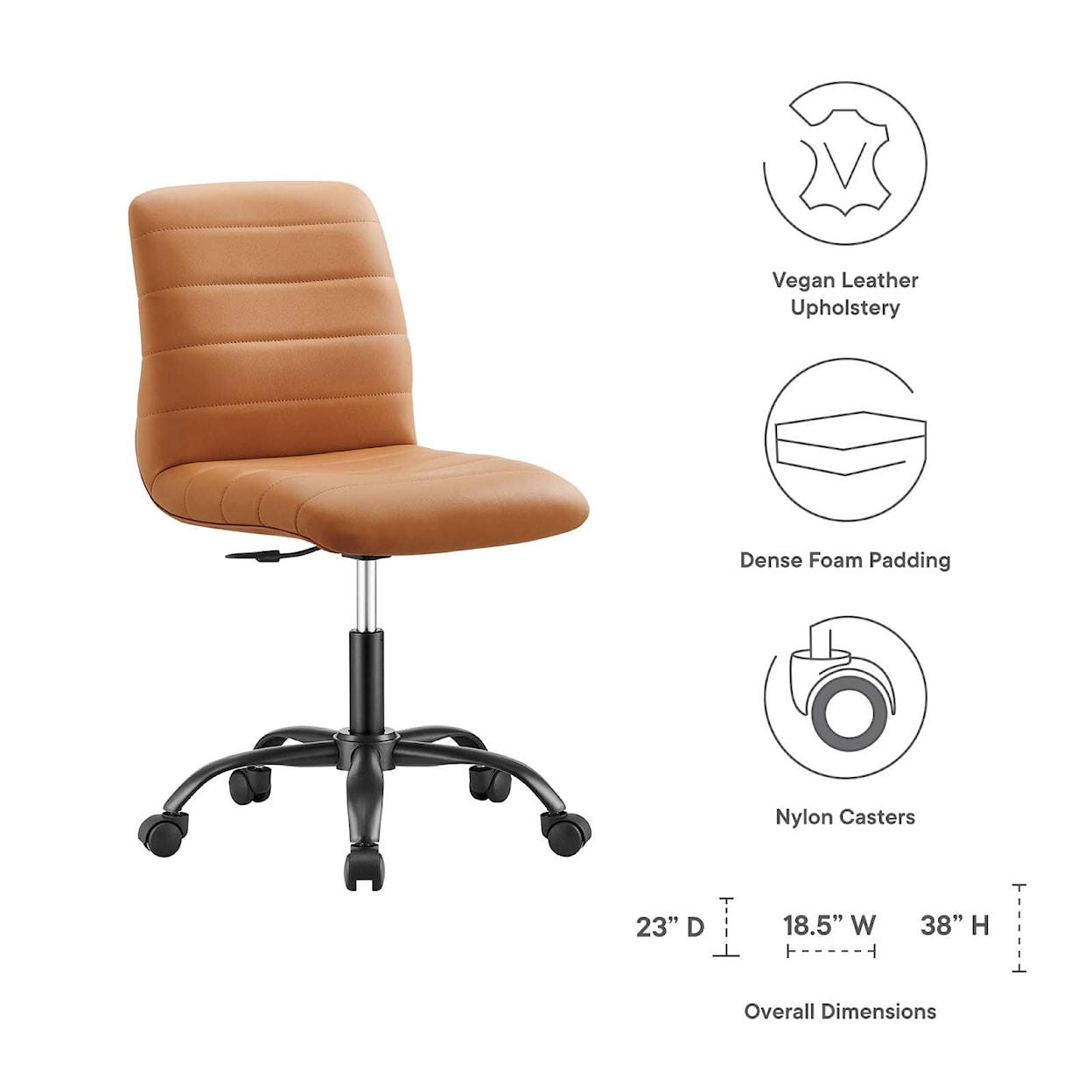 Modway Ripple Armless Mid-Back Office Chair