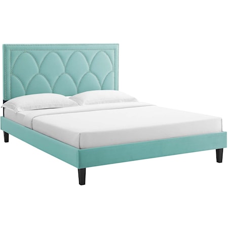 Kendall Velvet Queen Bed