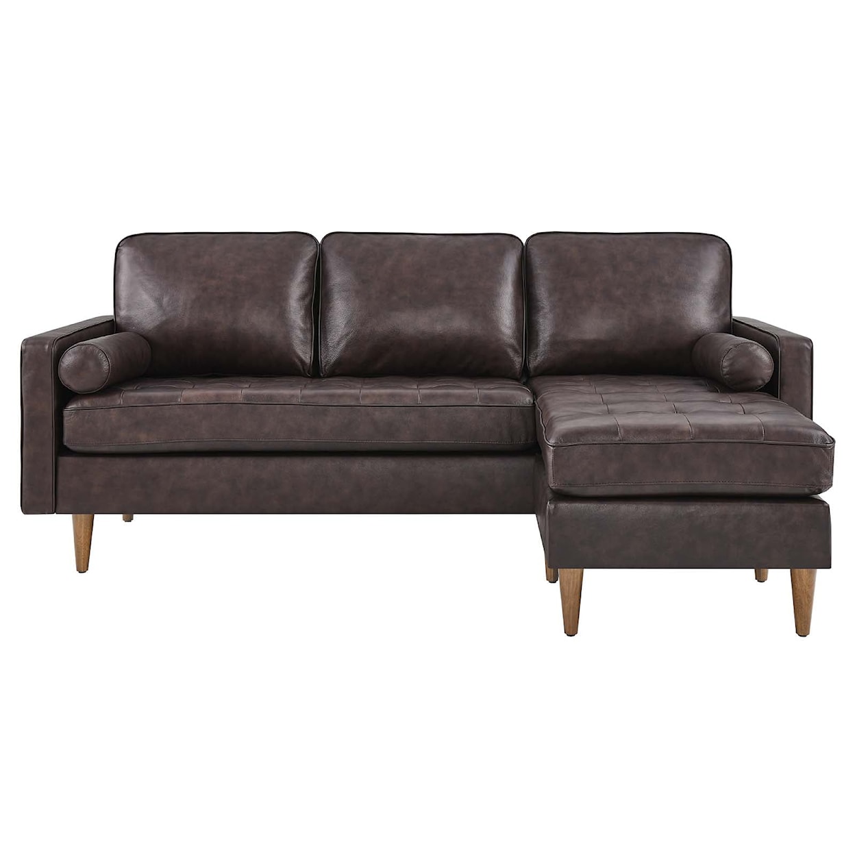 Modway Valour Valour 78" Leather Apartment Sectional Sofa