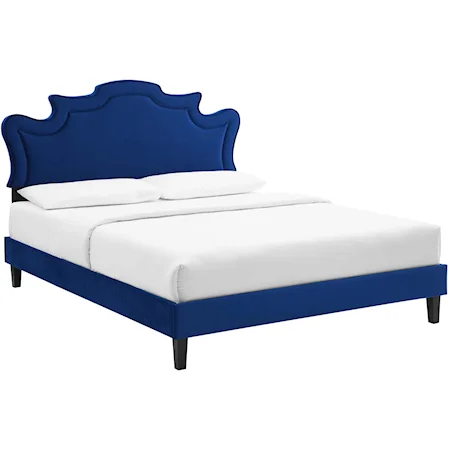 Neena Velvet King Bed