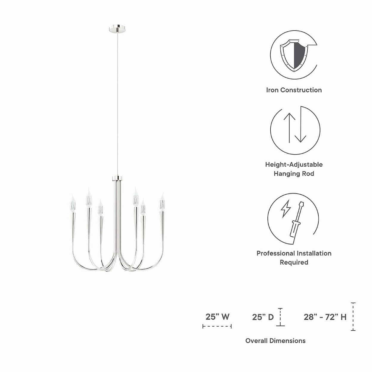 Modway Penrose Penrose 6-Light Chandelier