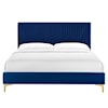 Modway Yasmine Yasmine Channel Velvet Twin Platform Bed