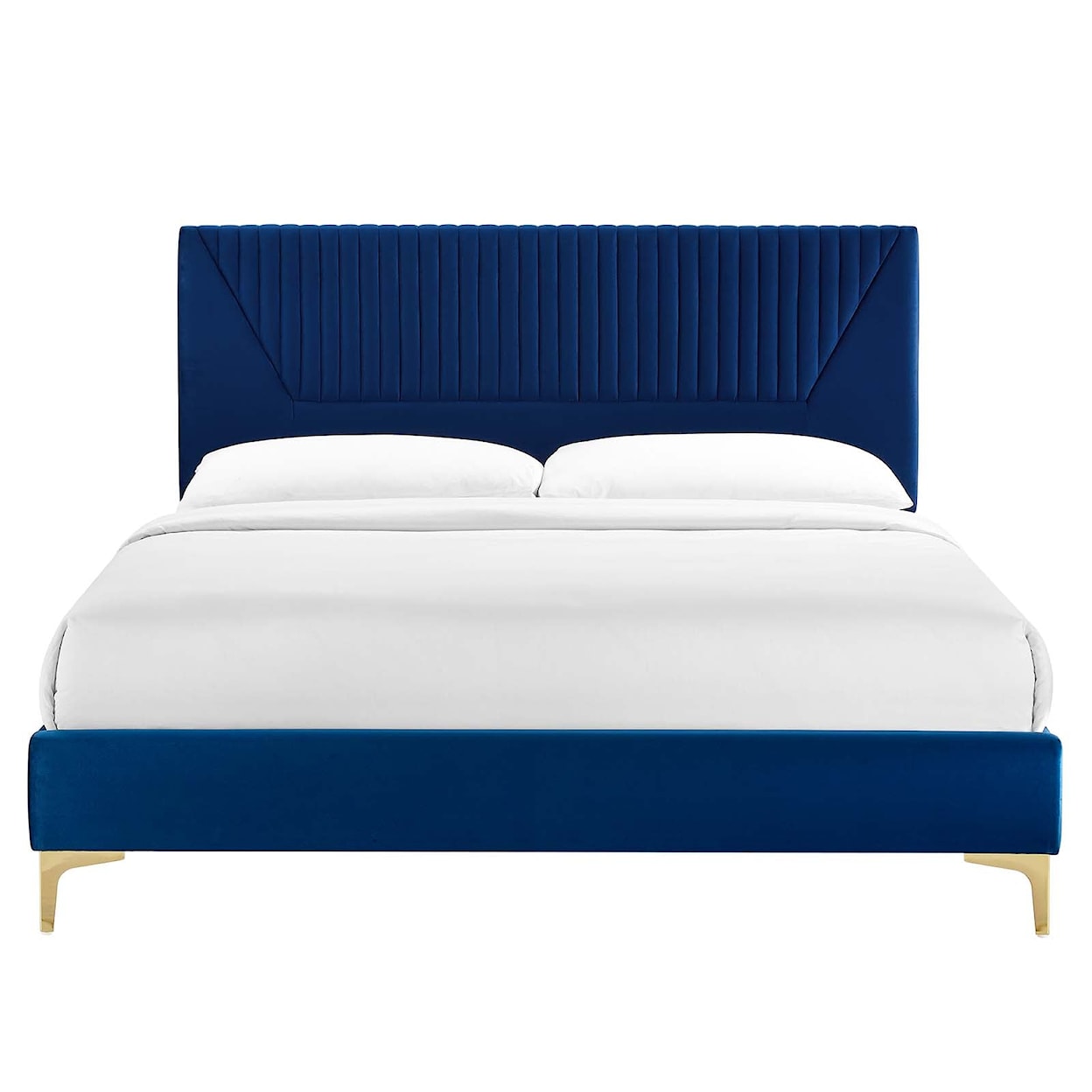 Modway Yasmine Yasmine Channel Velvet Queen Platform Bed