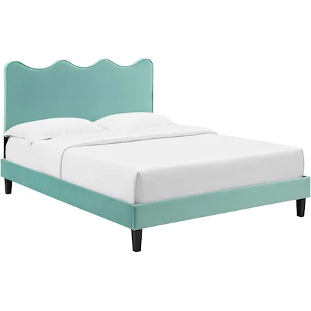 Current Velvet Full Platform Bed