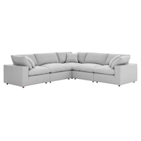 Commix Down Filled Overstuffed 5 Piece 5-Piece Sectional Sofa