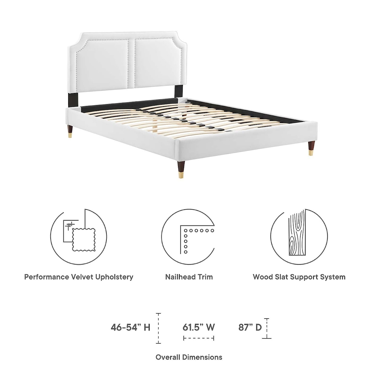 Modway Novi Novi Velvet Twin Bed