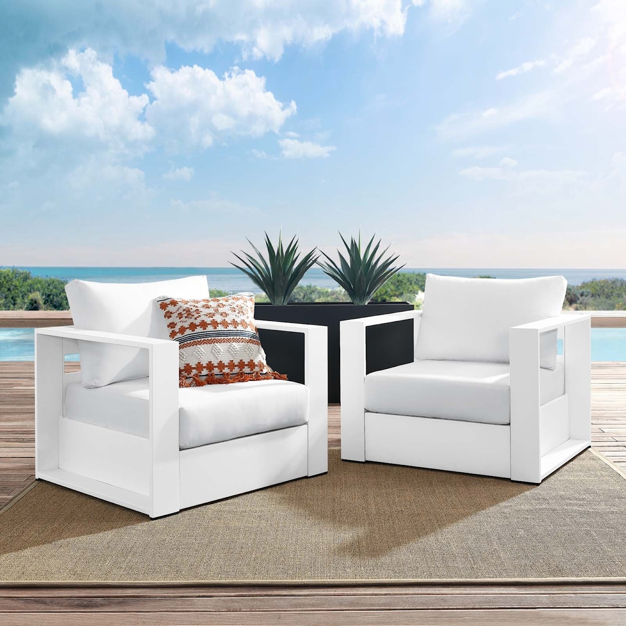 Modway Tahoe Tahoe Outdoor  2-Piece Armchair Set