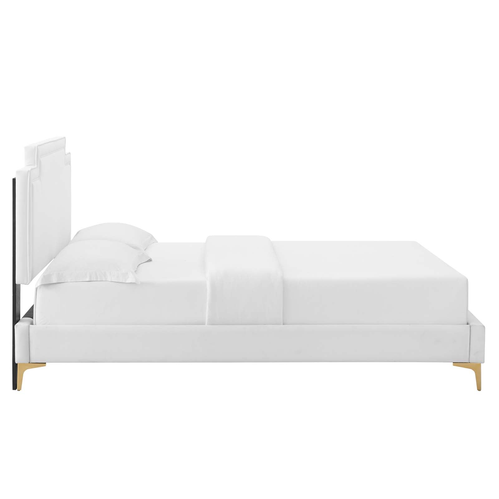 Modway Liva MOD6806WHI Liva Performance Velvet Full Bed Value City