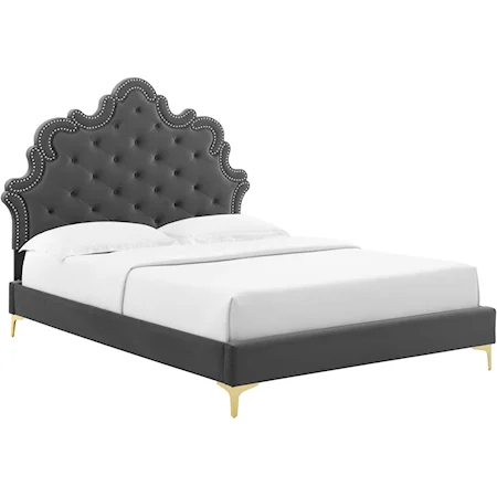 Sasha Velvet King Bed