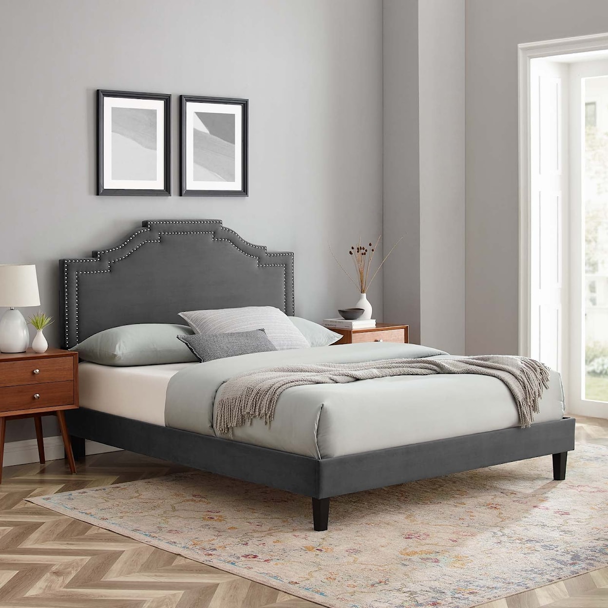 Modway Adelaide Adelaide Velvet Twin Platform Bed