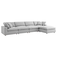 Commix Down Filled Overstuffed 5 Piece Sectional Sofa Set