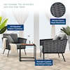 Modway Stance Stance 3 Piece Outdoor Sofa Set