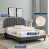 Modway Colette Colette Queen Velvet Platform Bed