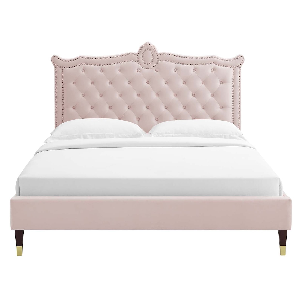 Modway Clara Clara Velvet Queen Platform Bed