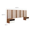 Modway Render Queen Headboard and Modern Nightstands