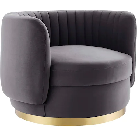 Embrace Velvet Swivel Chair