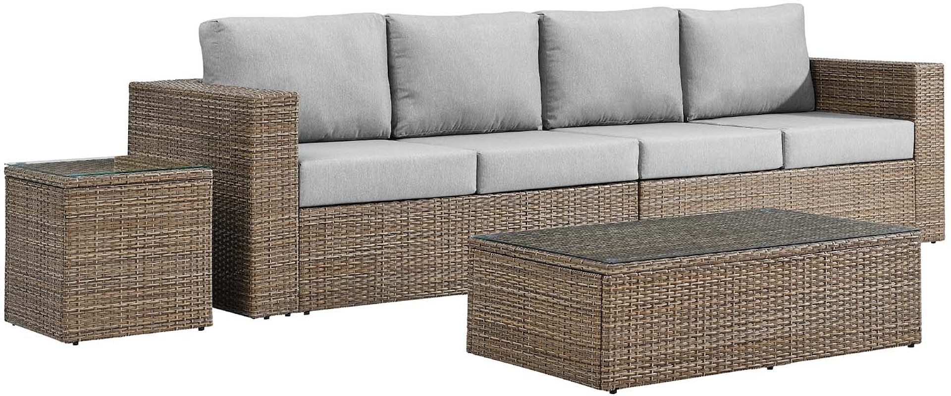 Convene Outdoor Patio Outdoor Patio 4-Piece Furniture Set