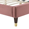 Modway Yasmine Yasmine Channel Velvet Twin Platform Bed