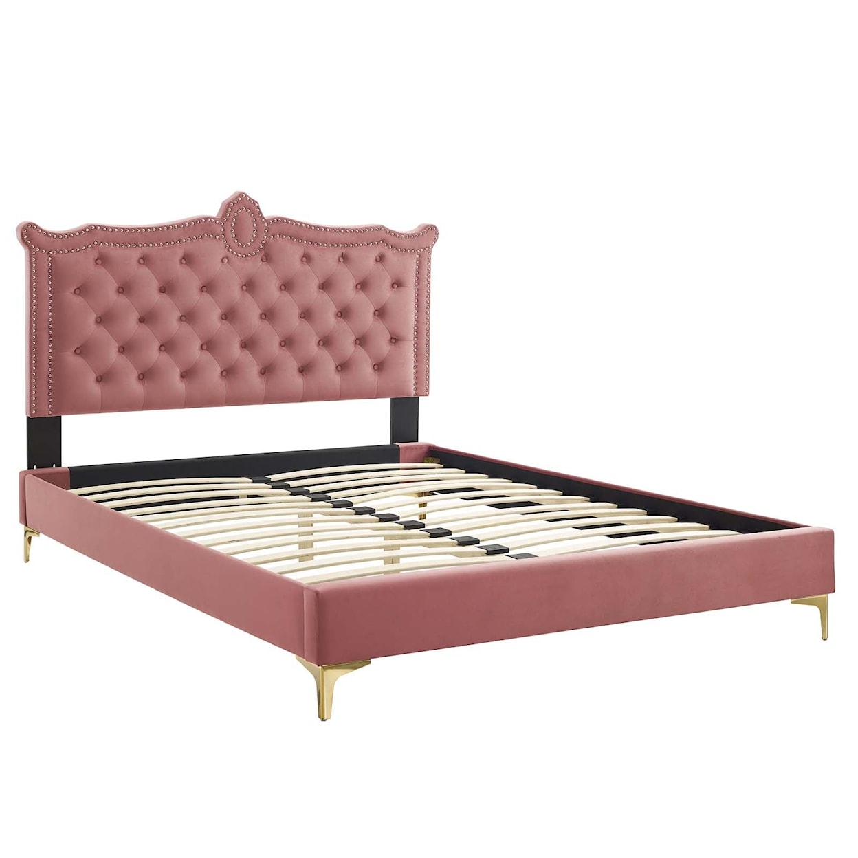 Modway Clara Clara Velvet Queen Platform Bed