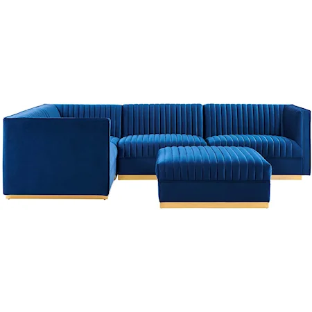 5-Piece Left-Facing Modular Sectional Sofa