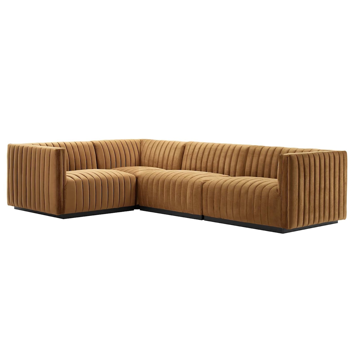 Modway Conjure Velvet 4-Piece Sectional