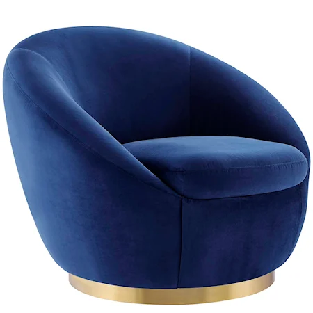 Buttercup Velvet Swivel Chair