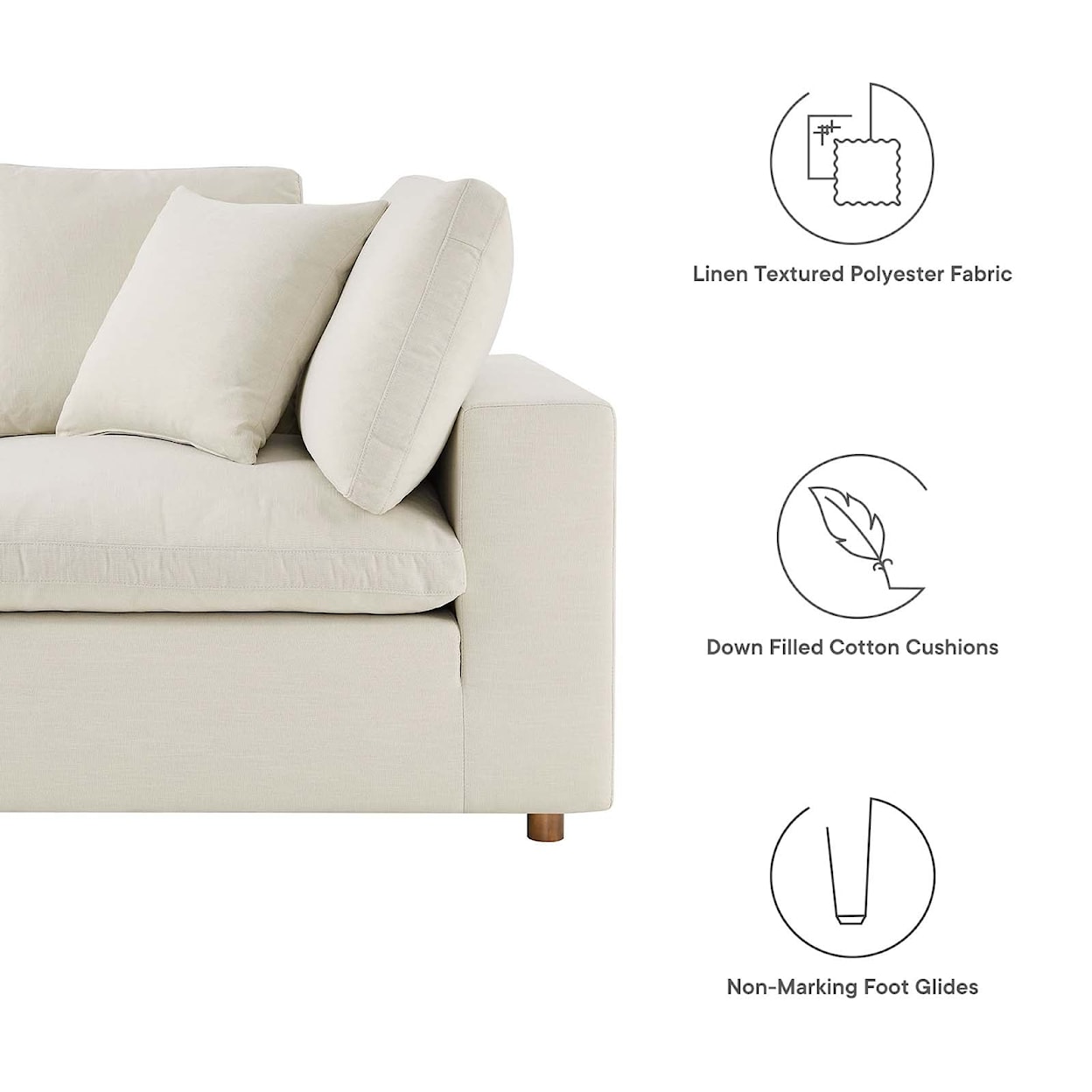 Modway Commix 5 Piece Sectional Sofa Set
