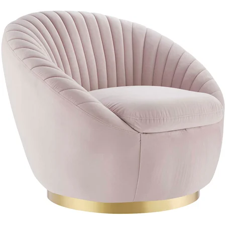 Whirr Velvet Swivel Chair