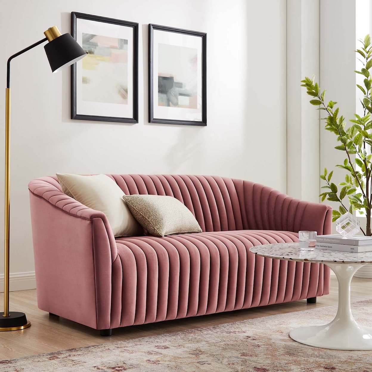 Modway Announce Announce Velvet Channel Loveseat