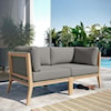 Modway Clearwater Outdoor Patio 2-Piece Sectional Loveseat