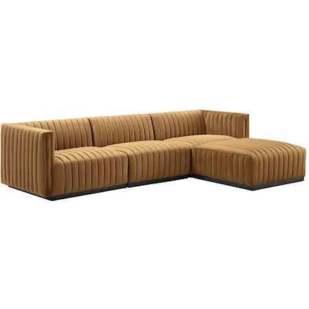 Velvet 4-Piece Sectional