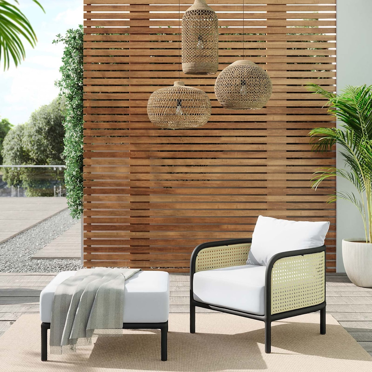 Modway Hanalei Hanalei 2-Piece Outdoor Patio Furniture Set